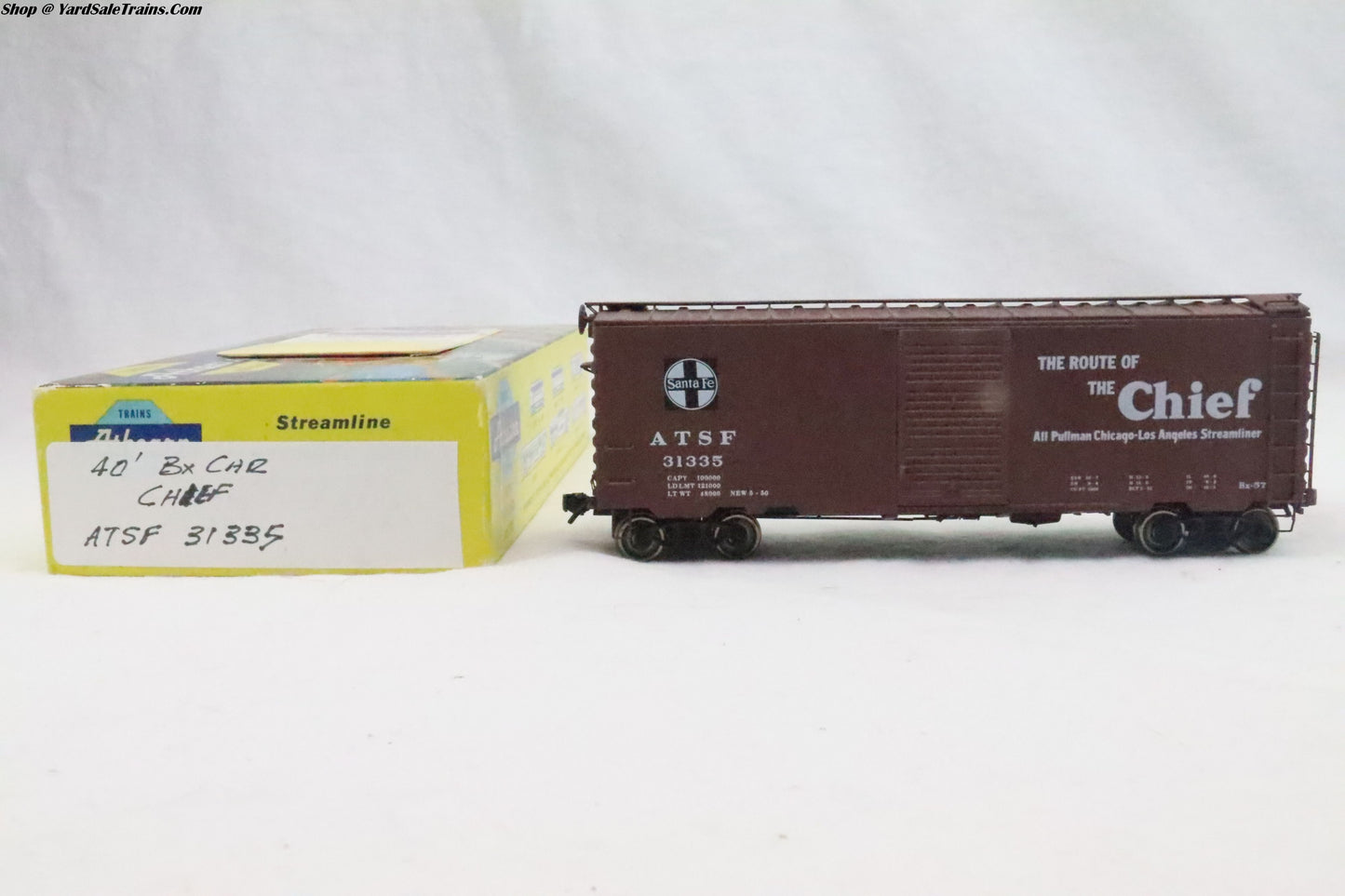 ATH-???? - 40' Box Car Santa Fe The Chief - ATSF 31335 - Resistor & Metal Wheels - HO Scale - Preowned