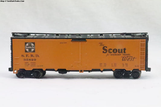 ATH-5021 - 40' Refrigerator Car Santa Fe The Scout - Santa Fe - SFRD 35829 - Resistor & Metal Wheels - HO Scale - Preowned