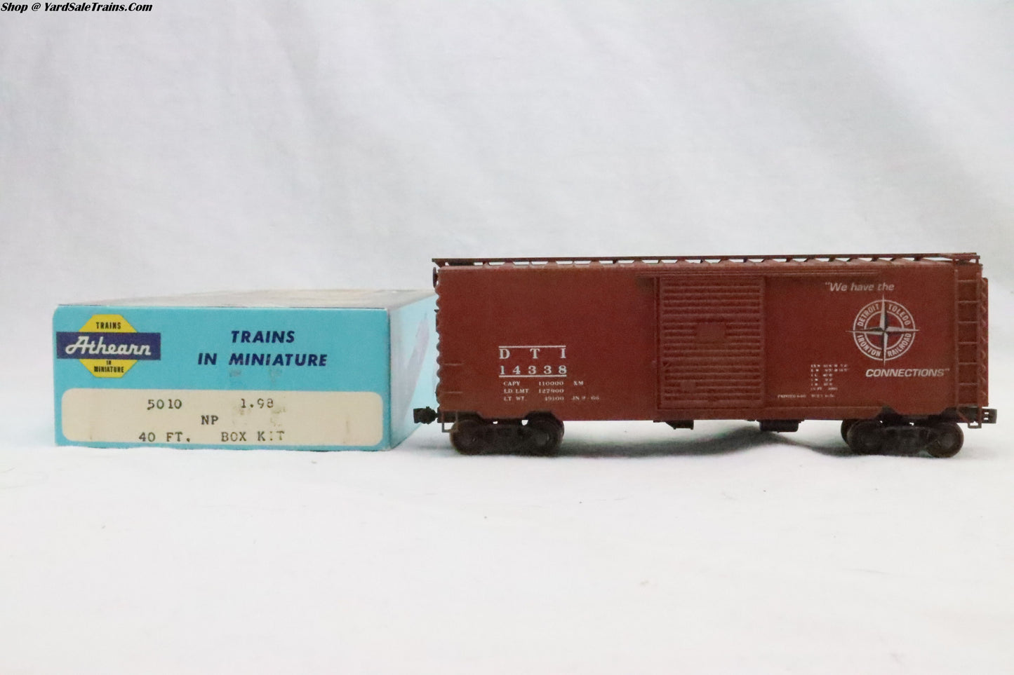 ATH-5010 - 40' Box Car Detroit, Toledo, Ironton - DTI 14338 - HO Scale - Preowned