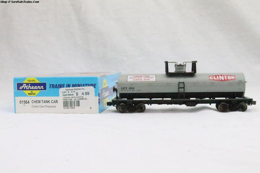 ATH-01564 - Chem Tank Car Clinton Corn Producers - GATX 8184 - HO Scale - Preowned