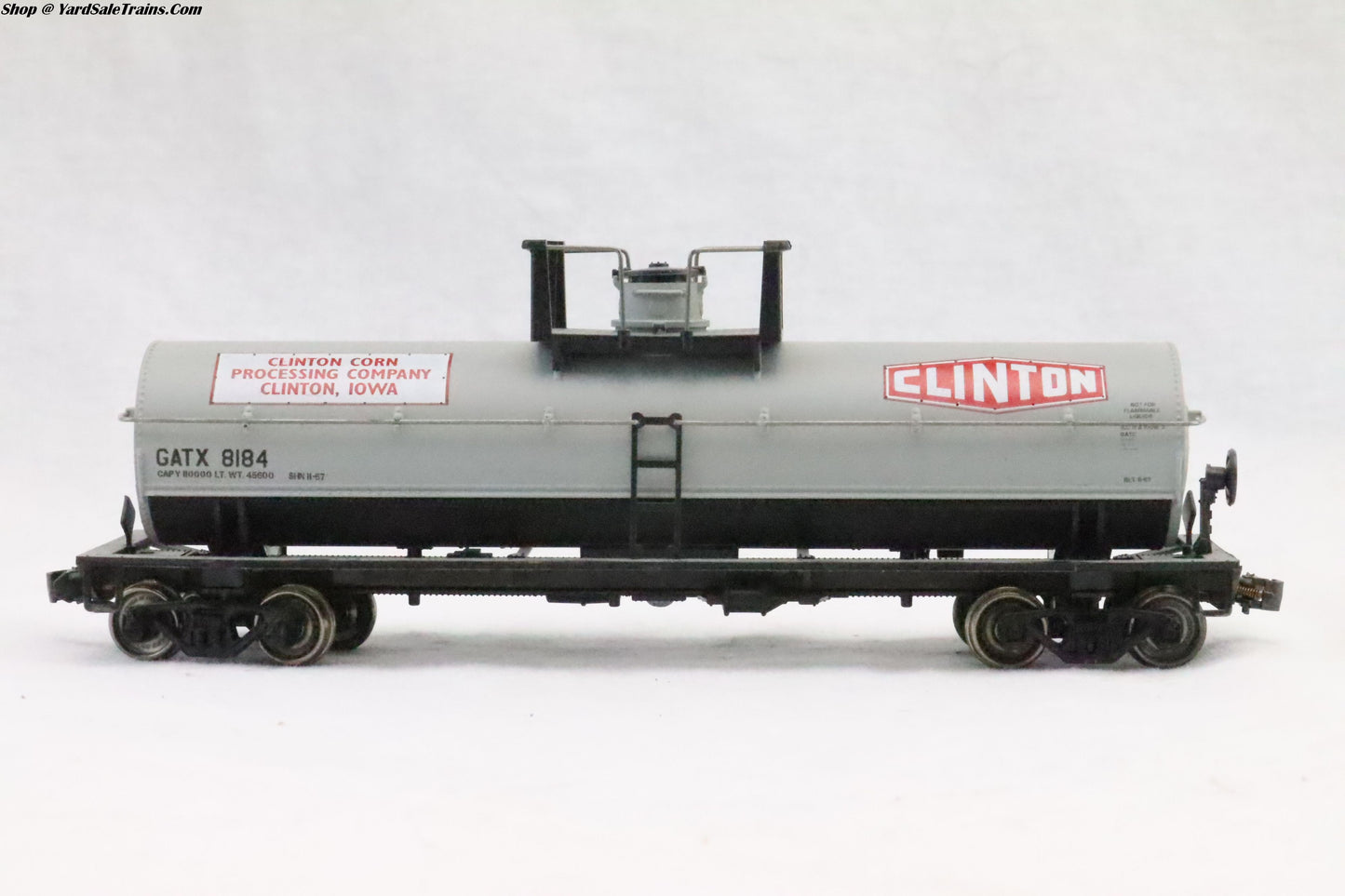 ATH-01564 - Chem Tank Car Clinton Corn Producers - GATX 8184 - HO Scale - Preowned