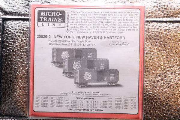 MTL-20029-2 - 40' Standard Boxcar Single Door (3-Pack) - New York, New Haven & Hartford - NH-35155/35153/35157