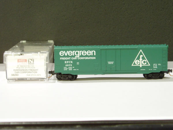 MTL-38260 - 50' Standard Box Car, Plug Door, w/o Roofwalk - Evergreen Freight #38260