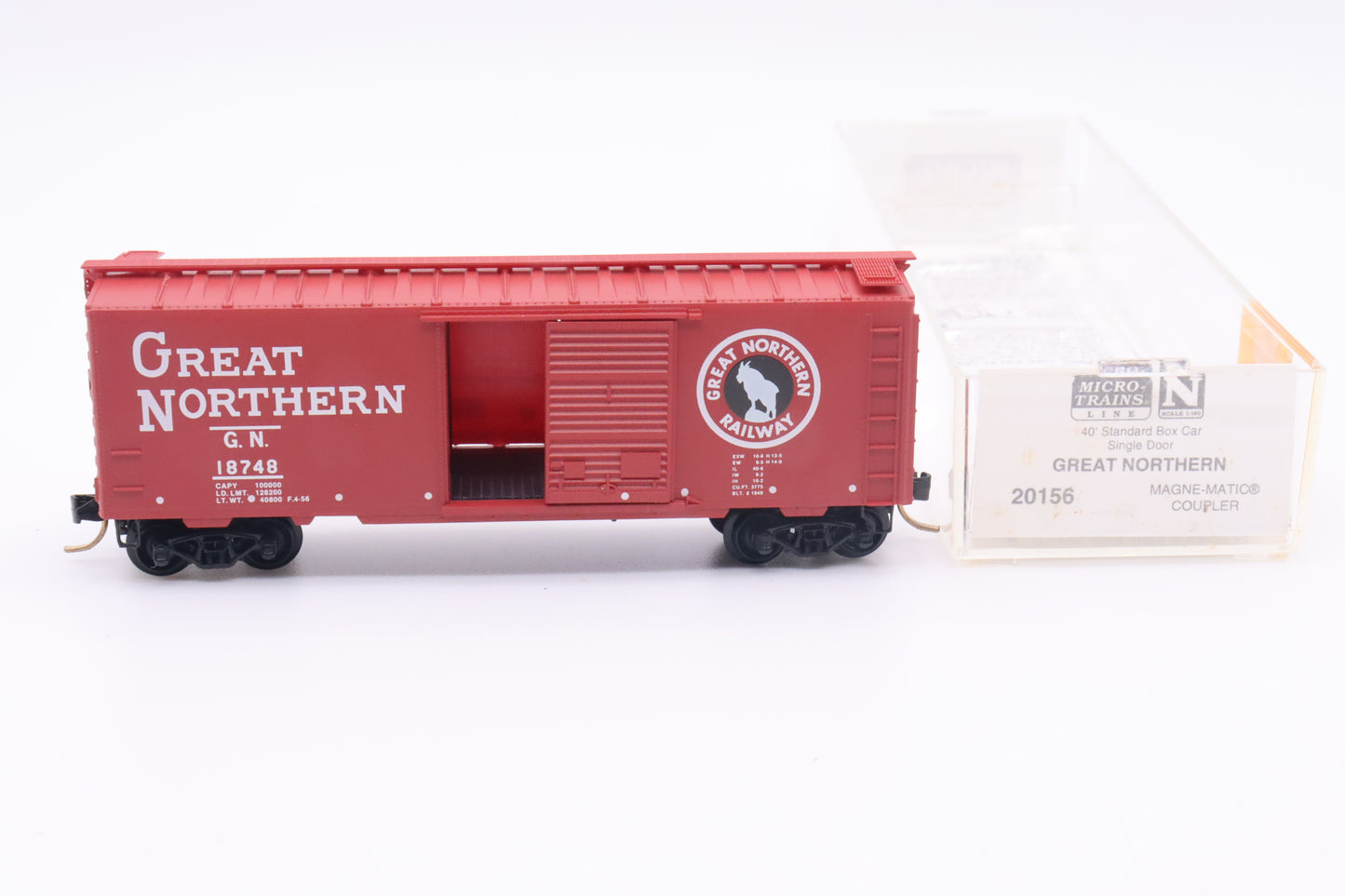 MTL-20156 - 40' Standard Box Car, Single Door - Great Northern - GN-18748