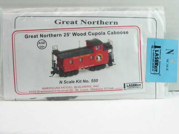 AMB-550 - GN 25' Wood Cupola Caboose Kit - N Scale