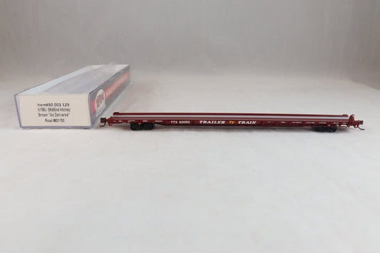 ATL-50 003 129 - 89' NF89J (Mid/End Hitches) Brown "As Delivered" Flat Car - TTX #601150
