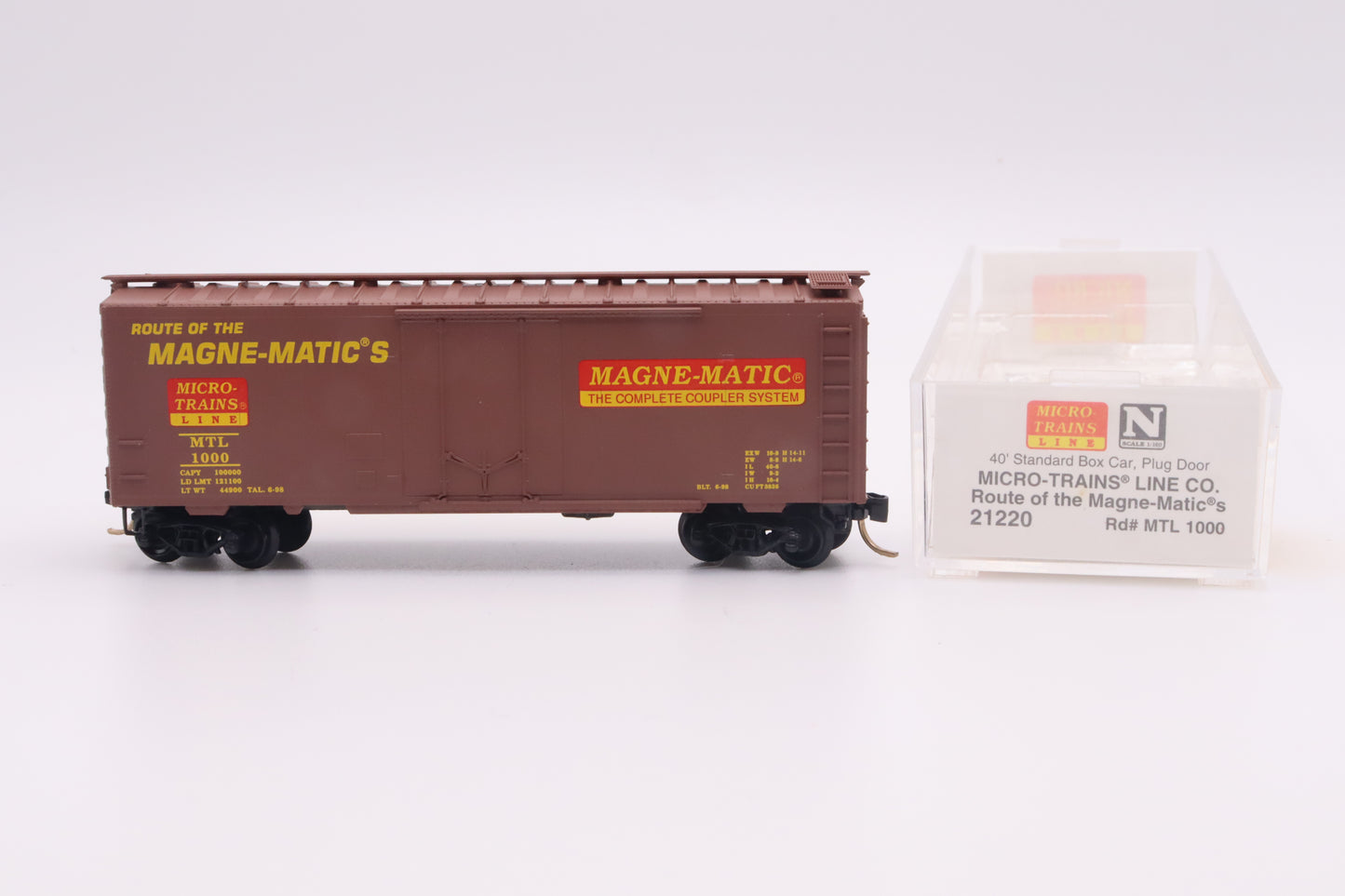MTL-21220 - 40' Standard Boxcar Single Door - Micro-Trains Magne-Matic's -  MTL-1000
