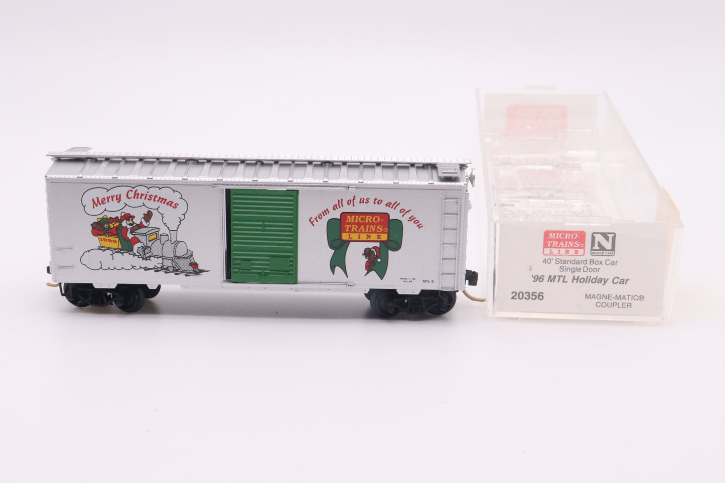 MTL-20356 - 40' Standard Box Car, Single Door - 1996 Micro-Trains Holiday Car - MTL-6