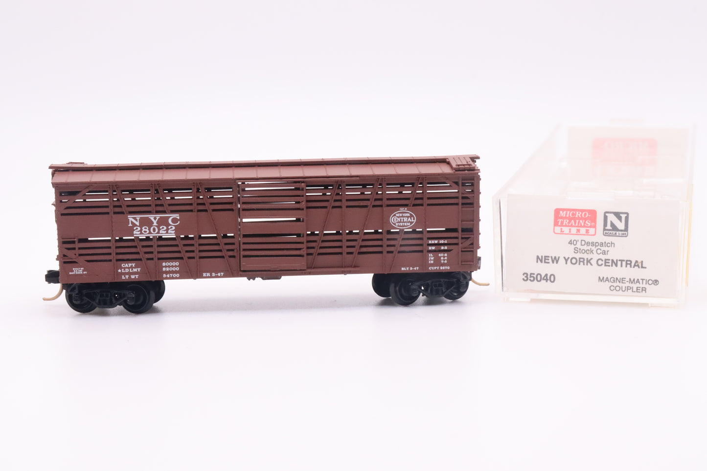 MTL-35040 - 40' Despatch Stock Car - New York Central - NYC-28022