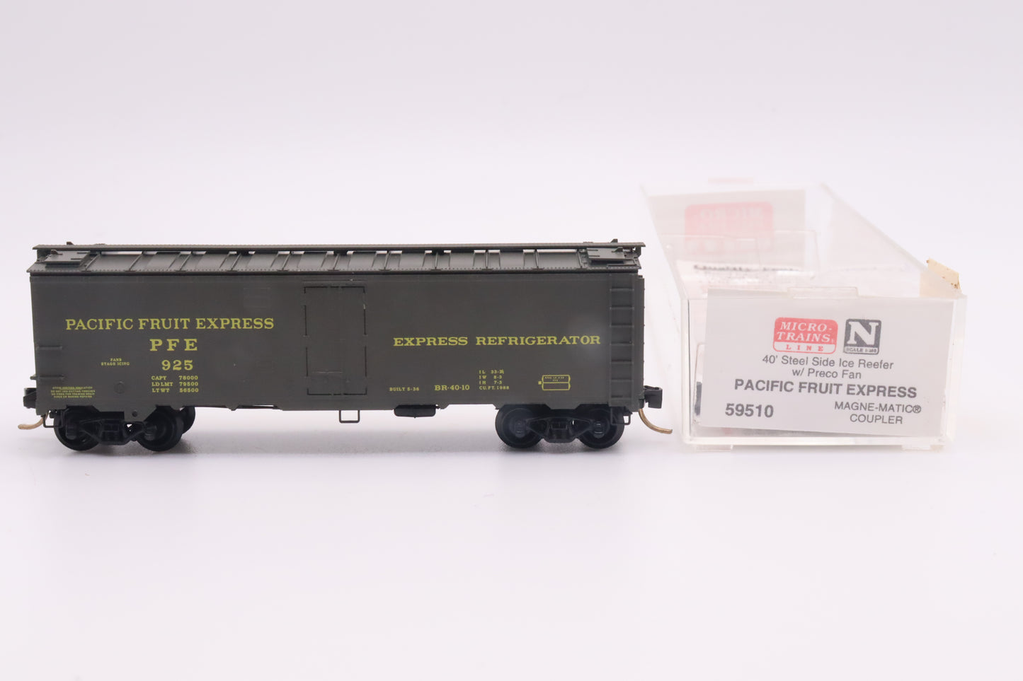 MTL-59510 - 40' Steel Side Ice Reefer w/Preco Fan - Pacific Fruit Express - PFE-925