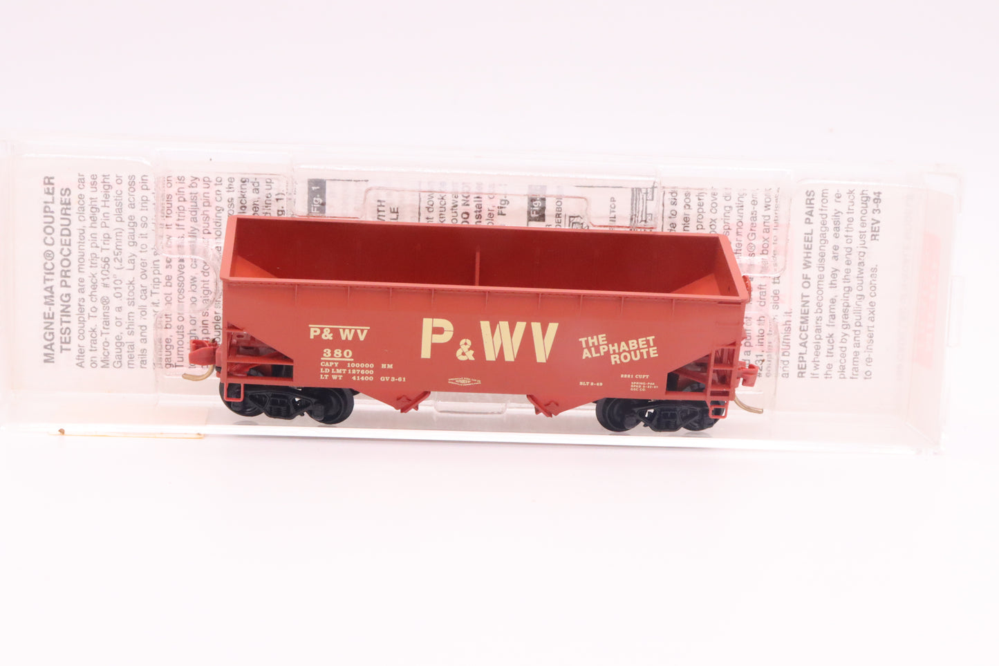 MTL-55260 - 33' Twin Bay Hopper, Offset Sides - Pittsburgh & West Virginia - P&WV-380