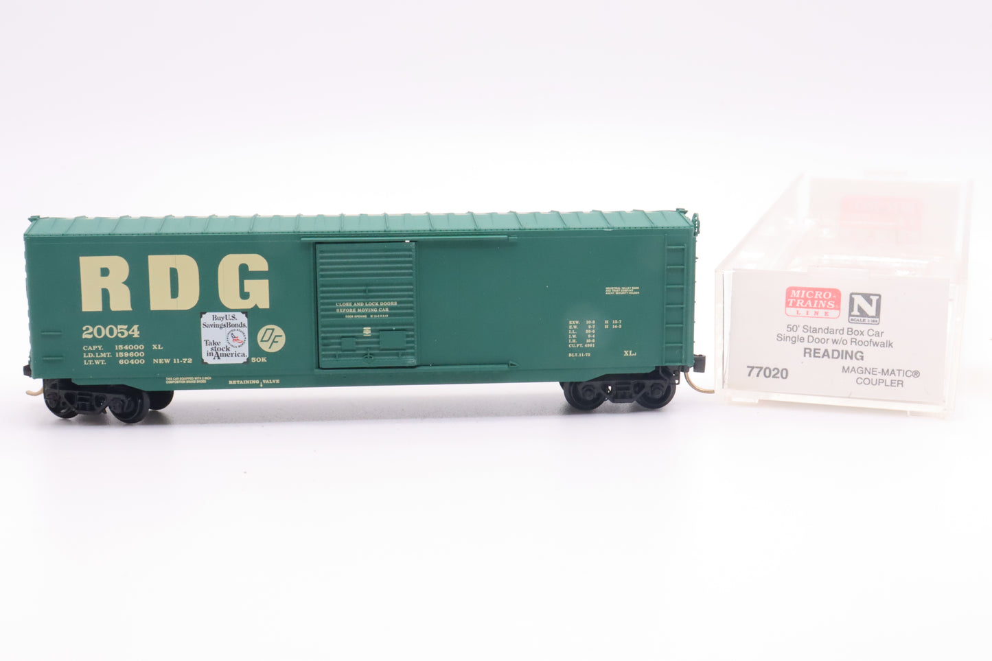 MTL-77020 - 50' Standard Boxcar Single Door w/o Roofwalk - Reading - RDG-20054