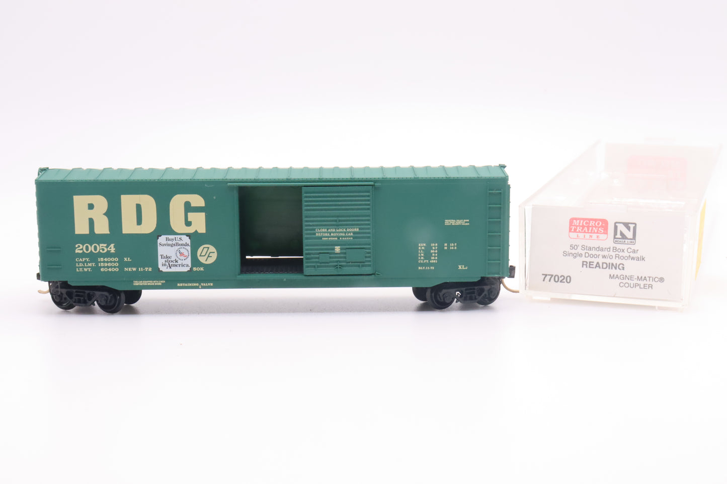 MTL-77020 - 50' Standard Boxcar Single Door w/o Roofwalk - Reading - RDG-20054