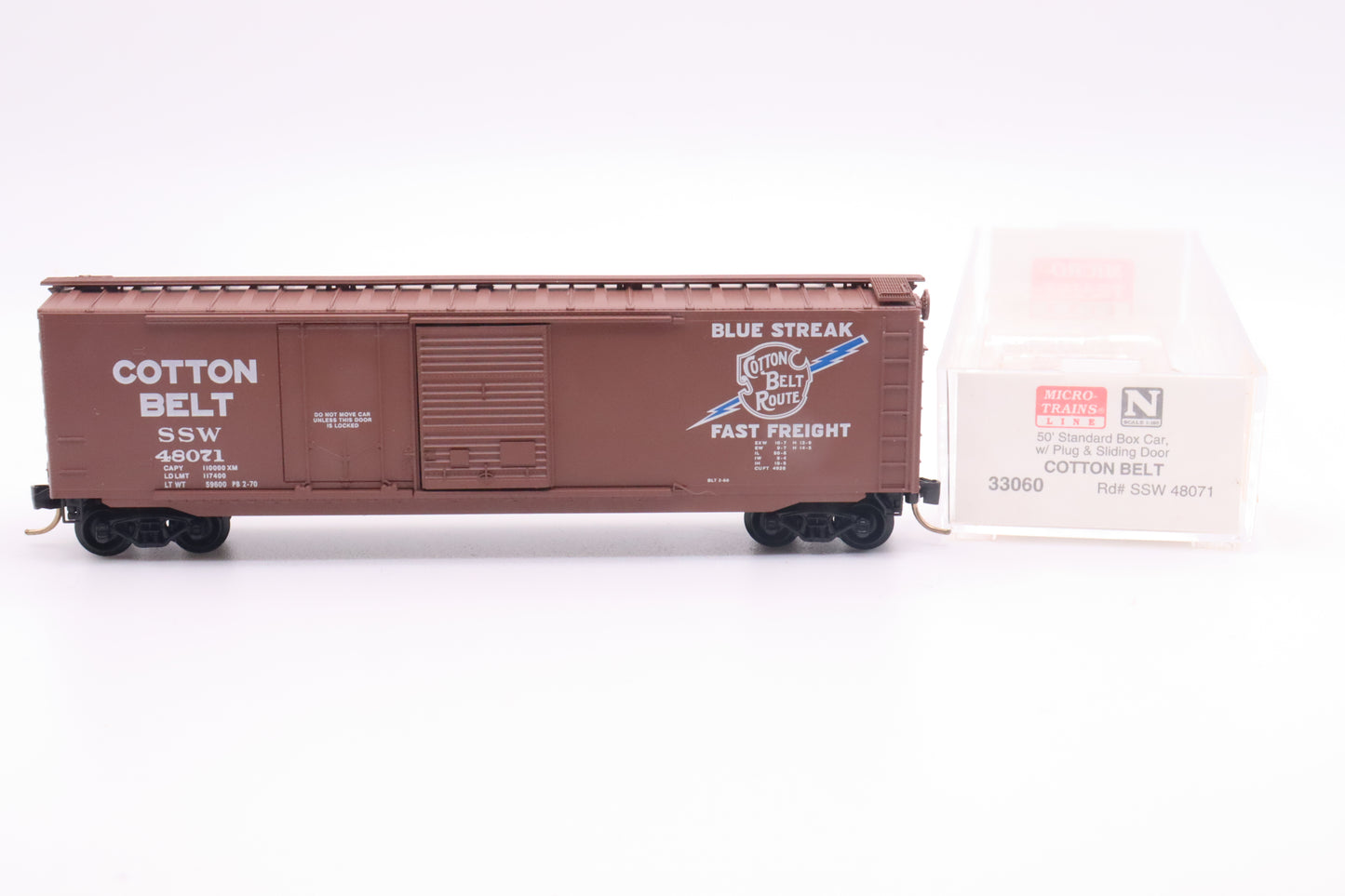 MTL-33060 - 50' Standard Boxcar w/Plug & Sliding Door - Cotton Belt - SSW-48071